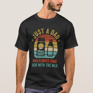 Nur ein Vater, der immer wieder mit Milchviint zur T-Shirt