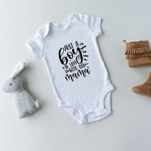 Nur ein verliebter Junge mit seinem Mama Baby Body Strampler