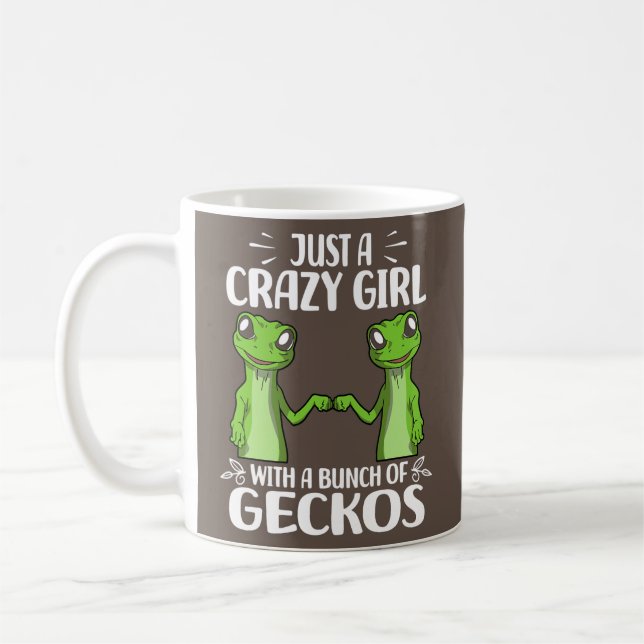 Nur ein verrücktes Mädchen mit einem Haufen Geckos Kaffeetasse (Links)