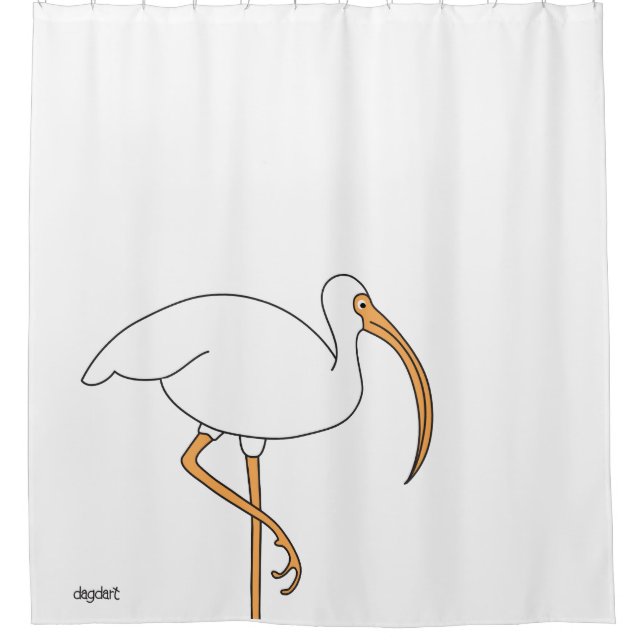 Nur ein Vogel Duschvorhang (Vorderseite)