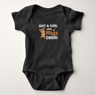 Nur ein weibliches Hirsch - süße Tiere Hirsche Baby Strampler