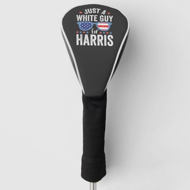 Nur ein weißer Typ für Harris Support Präsident La Golf Headcover (Vorderseite)