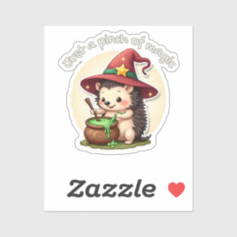 Nur ein Zauberknopf - Niedlicher Igel-Aufkleber Aufkleber