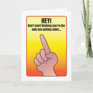 Nur eine ältere humorvolle Geburtstagkarte Karte