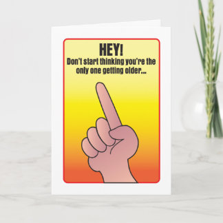 Nur eine ältere humorvolle Geburtstagkarte Karte