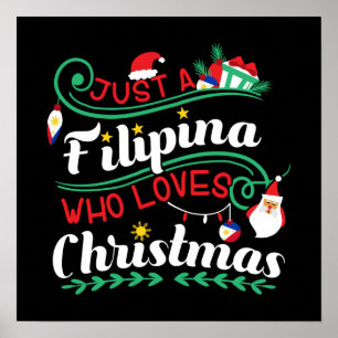 Nur eine Filipina, die Weihnachten Lieben Poster