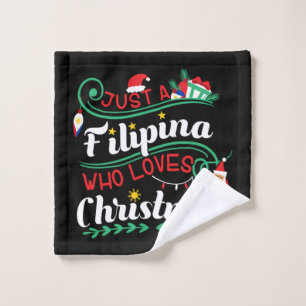 Nur eine Filipina, die Weihnachten Lieben Waschlappen