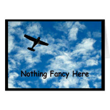 Nur eine Flugzeug-Hochzeitkarte