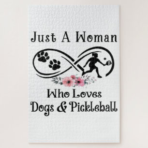 Nur eine Frau, die Hunde und Pickleball Liebe Puzzle