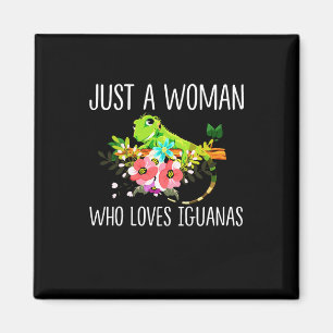 Nur eine Frau, die Iguanas Lieben Magnet