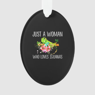 Nur eine Frau, die Iguanas Lieben Ornament