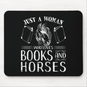 Nur eine Frau, die Lieben bucht Pferde Pferde Ridi Mousepad