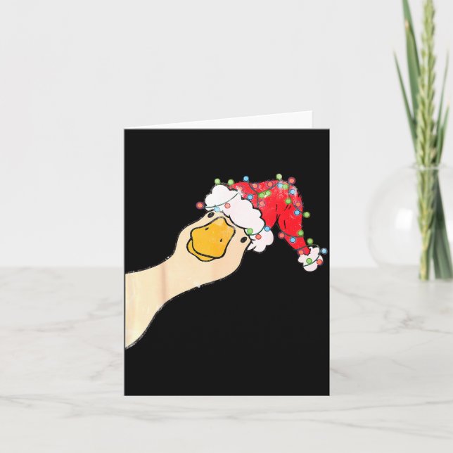 Nur eine fröhliche Gans Lustige alberne Gans Weihn Karte (Vorderseite)