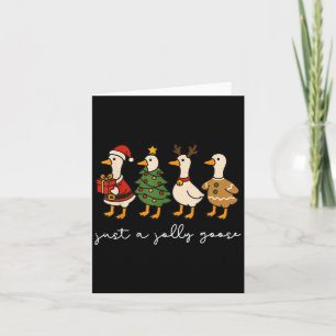Nur eine fröhliche Gans Lustige Gans Weihnachtsman Karte