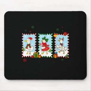 Nur eine fröhliche Gans Lustige Gans Weihnachtsman Mousepad