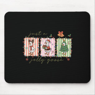 Nur eine fröhliche Gans Lustige Gans Weihnachtsman Mousepad