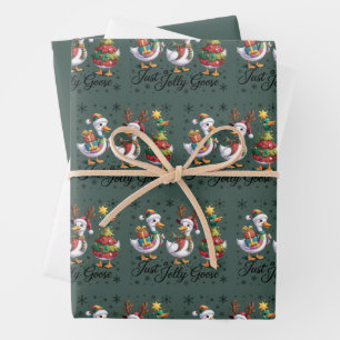 Nur eine fröhliche Gans Patchwork Weihnachten Ente Geschenkpapier Set