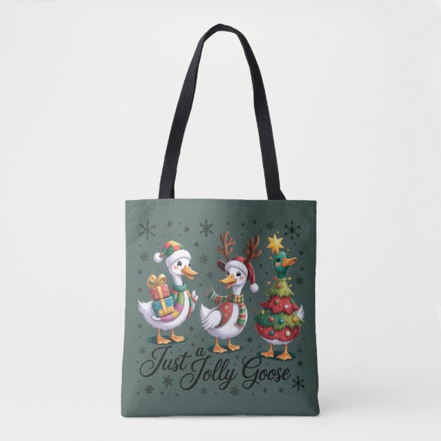 Nur eine fröhliche Gans Patchwork Weihnachtsente L (Vorderseite)