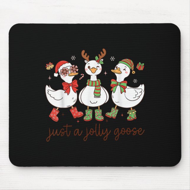 Nur eine fröhliche Gans -Weihnachtsgans - Fröhlich Mousepad (Vorne)