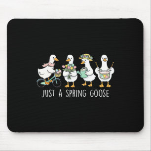 Nur eine Frühlingsgans Florale Alberne Gans Frohe  Mousepad