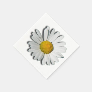 Nur eine Gänseblümchen-Blüte + Ihr Text u. Idee Serviette