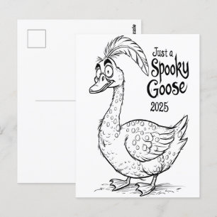 Nur eine geile Gans   Sonniges Halloween 2025 & Sp Postkarte