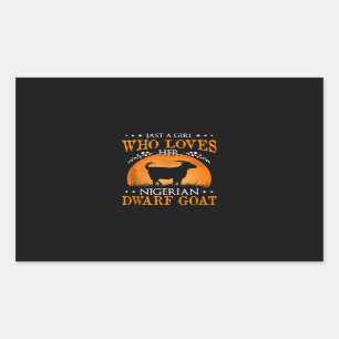 Nur eine Girl-Goat-Halle Rechteckiger Aufkleber