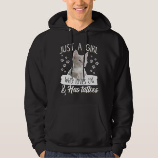 Nur eine Girl Liebe Kitty Cat hat Tattoo Geschenke Hoodie