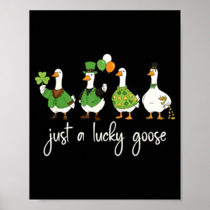 Nur eine glückliche Gans Leprechaun Irisch Lustig Poster
