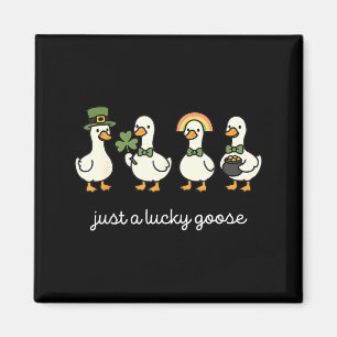 Nur eine Glücksgans, lustige St. Patrick-Gans Nur  Magnet