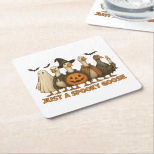 Nur eine gruselige Gans Halloween Für Junge Mädche Rechteckiger Pappuntersetzer