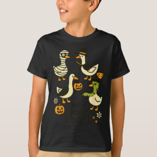 Nur eine gruselige Gans lustiger Halloween-Cartoon T-Shirt