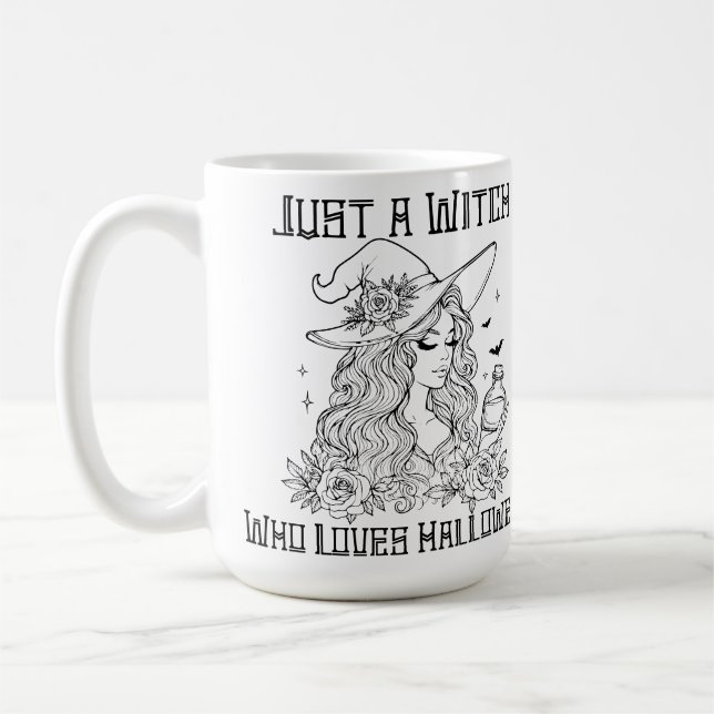 Nur eine Hexe, die Halloween liebt Kaffeetasse (Links)