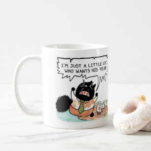 Nur eine kleine Katze, die seinen Tee will! Kaffeetasse