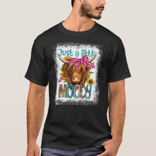 Nur eine kleine Moody-Funny-Kuh Heifer gebleicht T-Shirt