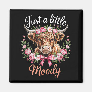 Nur eine kleine Moody Highland-Kuh-Grafik für Frau Magnet