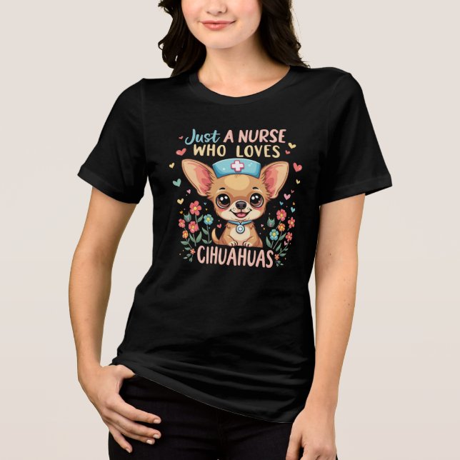 NUR EINE KRANKENKASSE, DIE CHIHUAHUAS LIEBE Tri-Blend SHIRT (Vorderseite)