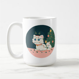 Nur eine Kreatur war aufgebläht: Feierliche Feline Kaffeetasse