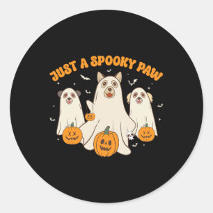 Nur eine leckere Paw Niedlich Ghost Dogs Funny Hal Runder Aufkleber