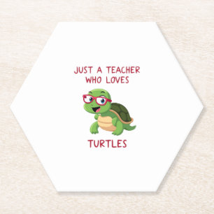 Nur eine Lehrerin, die Schildkröten liebt Schildkr Untersetzer