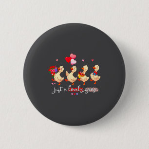 Nur eine liebe Gans Niedliche alberne Tiergruppe V Button