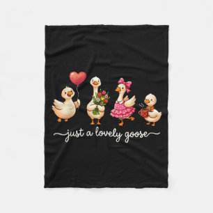 Nur eine liebe Gans Süße alberne Gans Valentinstag Fleecedecke