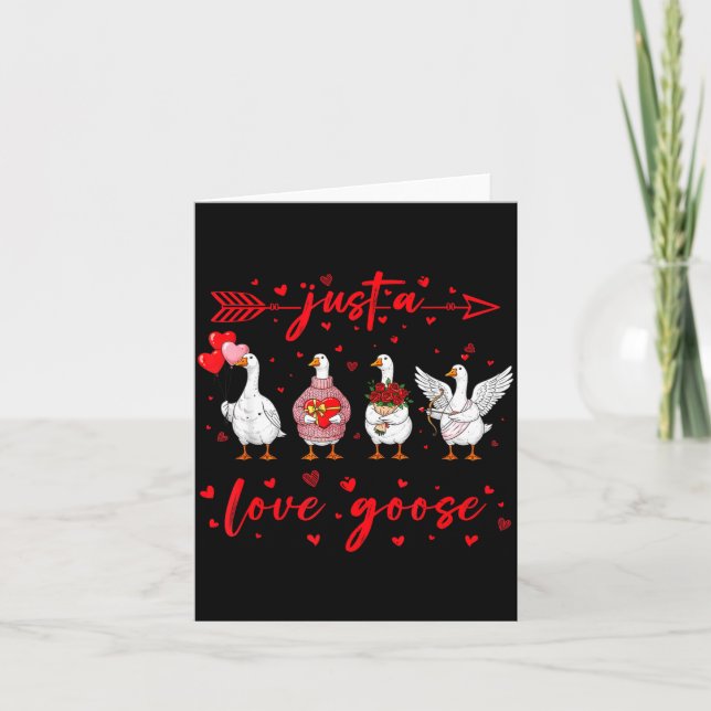 Nur eine Liebesgans Lustiges Valentinsgeschenk für Karte (Vorderseite)