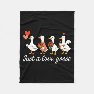 Nur eine Liebesgans Valentinstag Ente Dummer Gans Fleecedecke