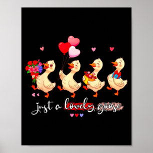Nur eine liebevolle Gans Niedliche Alberne Tiergru Poster