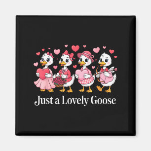 Nur eine liebevolle Gans Niedliche Lustige Gans Va Magnet