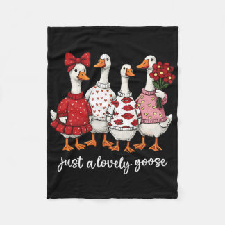 Nur eine liebevolle Gans Süße alberne Gans Valenti Fleecedecke