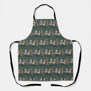 Nur eine lustige Gans Patchwork Weihnachtsente Lus Schürze