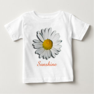 Nur eine Marguerite Blüte + dein Text & Ideen Baby T-shirt