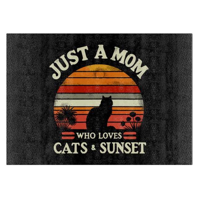 Nur eine Mutter, die Katzen Liebe Schneidebrett (Vorderseite)